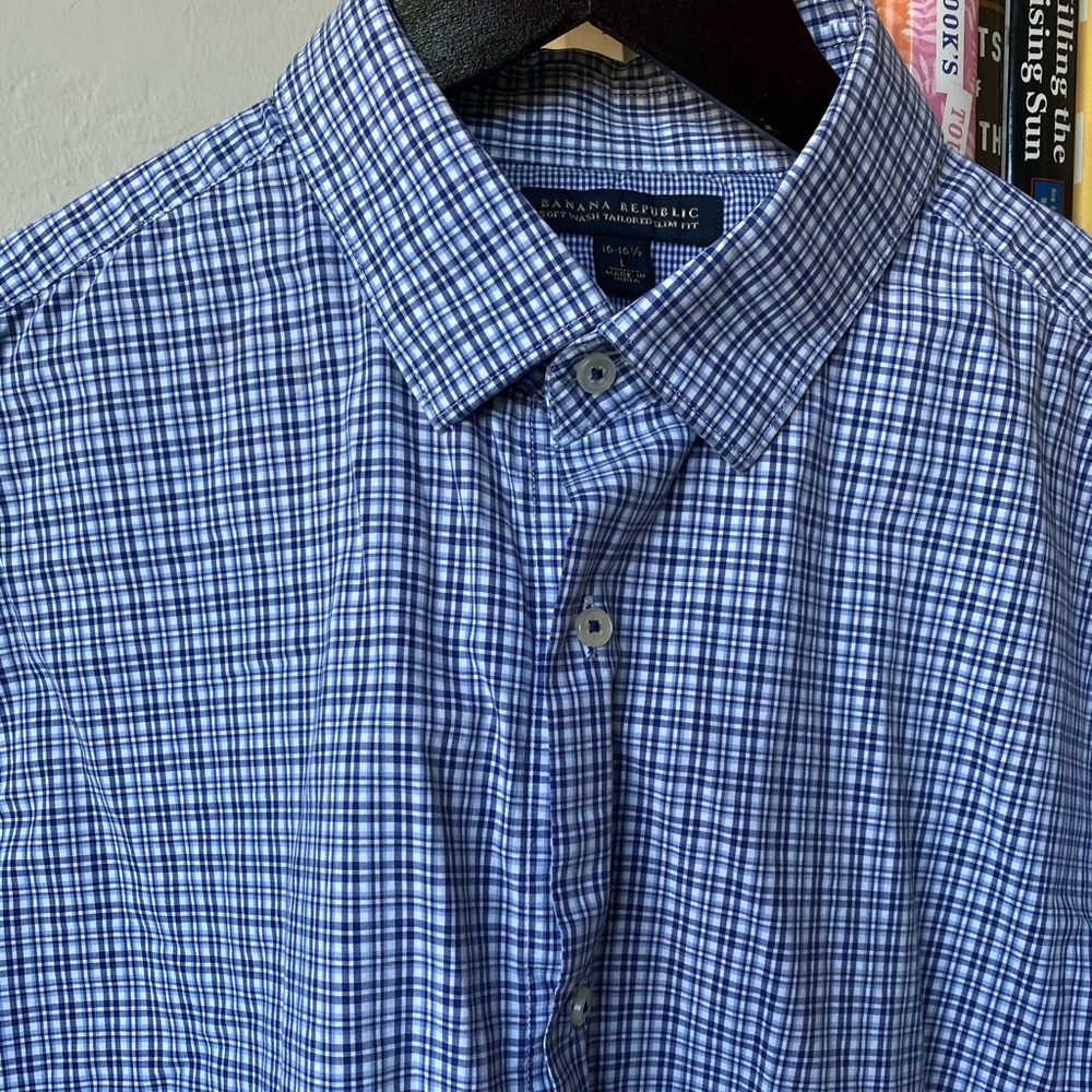 Banana Republic Blue Dress Shirt, size Large